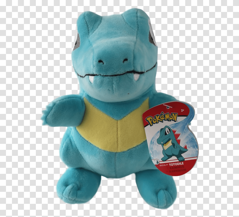 Official Pokemon 8 Plush Totodile Stuffed Toy, Figurine, Inflatable Transparent Png