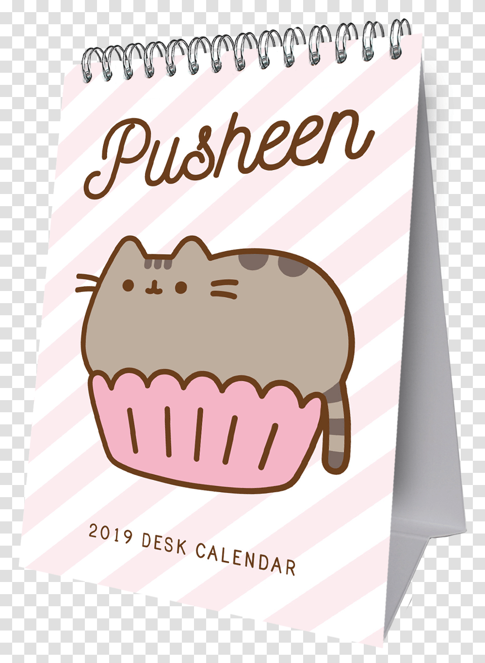 Official Pusheen Slim 2019 Desk Easel Calendar Pusheen Calendar Mini, Dessert, Food, Muffin, Cupcake Transparent Png