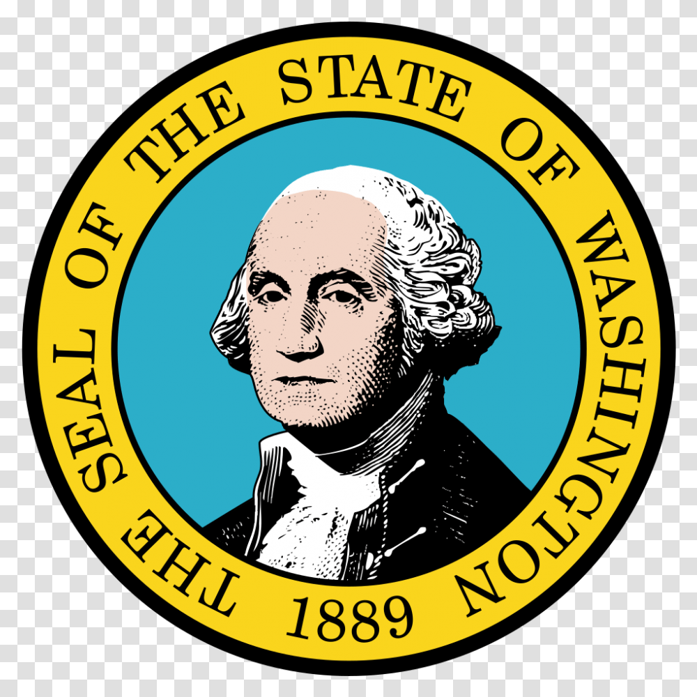 Official Seal Of Washington Great Seal Of Washington, Logo, Trademark, Person Transparent Png