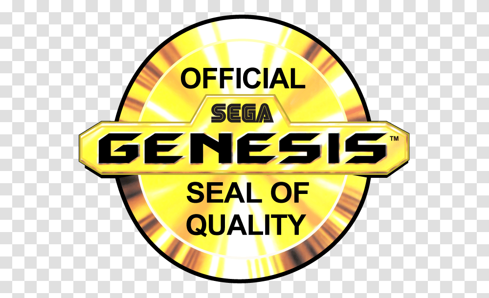 Official Sega Genesis Seal Of Quality My Favorite Logos, Label, Outdoors Transparent Png