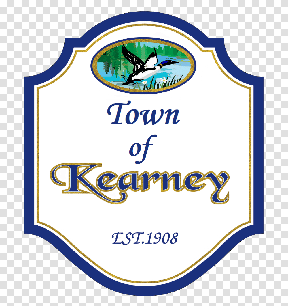 Official Town Of Kearney Shield Logo Town Of Kearney, Label, Trademark Transparent Png