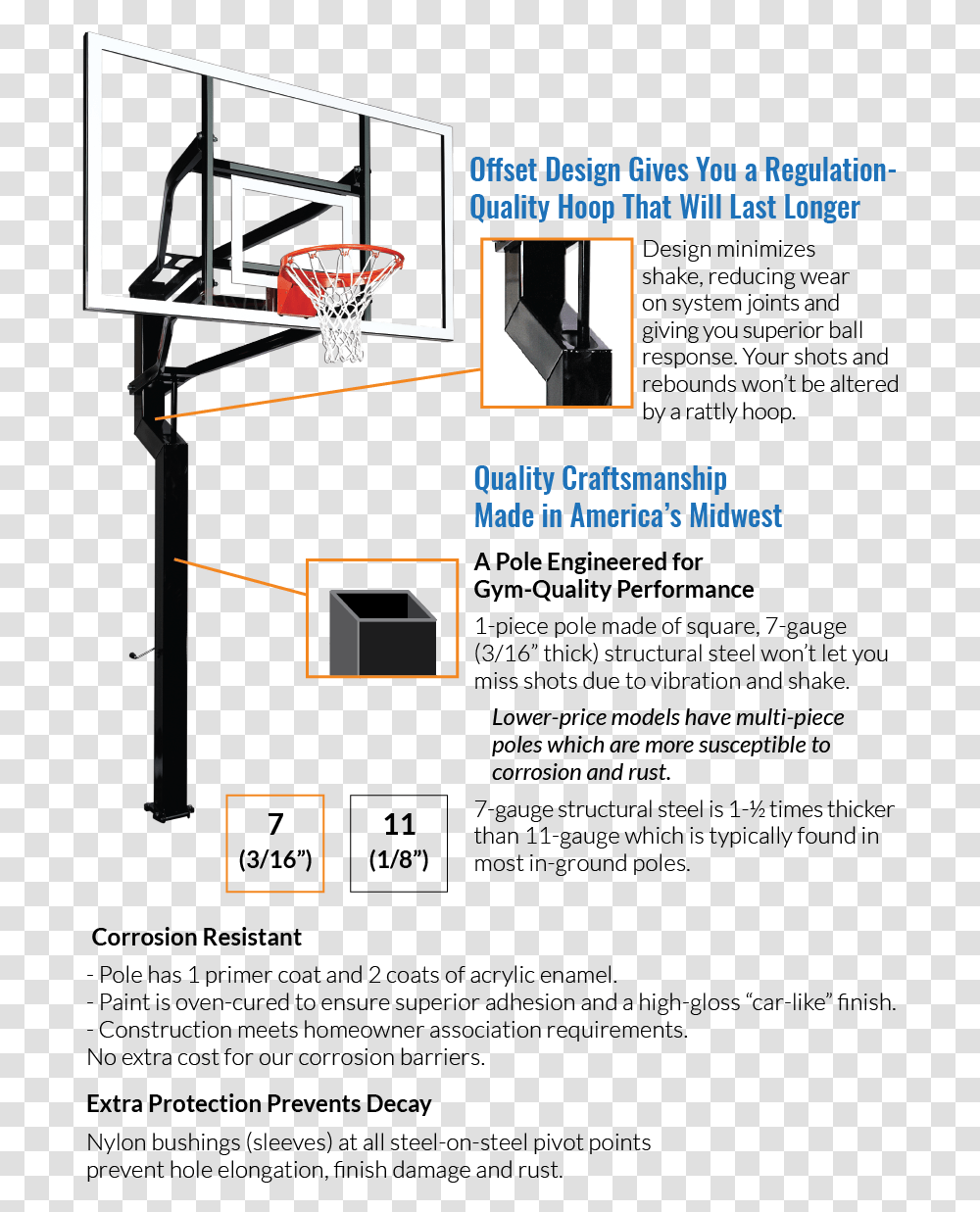 Offset Design And 7 Guage Steel Give You A Regulation Streetball, Hoop Transparent Png
