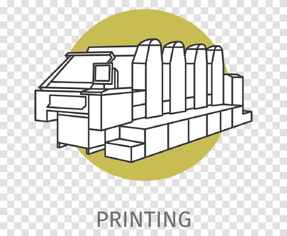 Offset Printing Machine Icon, Architecture, Building, Dome, Bulldozer Transparent Png
