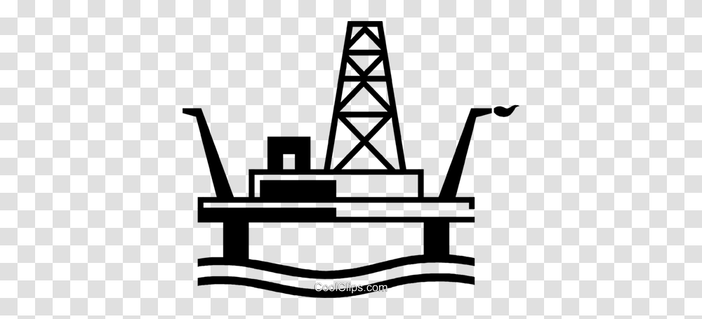 Offshore Drilling Platform Royalty Free Vector Clip Art, Oilfield, Building, Construction Crane Transparent Png