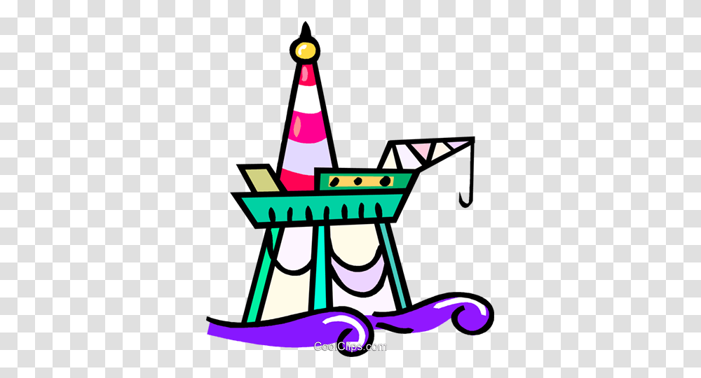 Offshore Oil Rig Royalty Free Vector Clip Art Illustration, Apparel, Hat, Party Hat Transparent Png