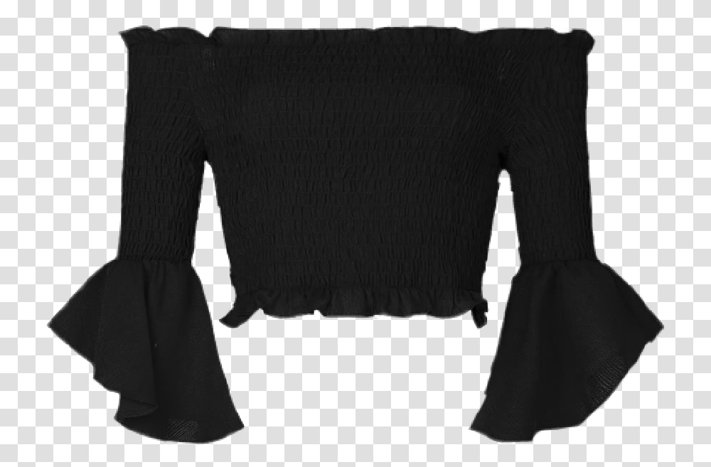 Offshoulder Black Fashion Shirt Moodboard Wool, Sleeve, Long Sleeve, Blouse Transparent Png