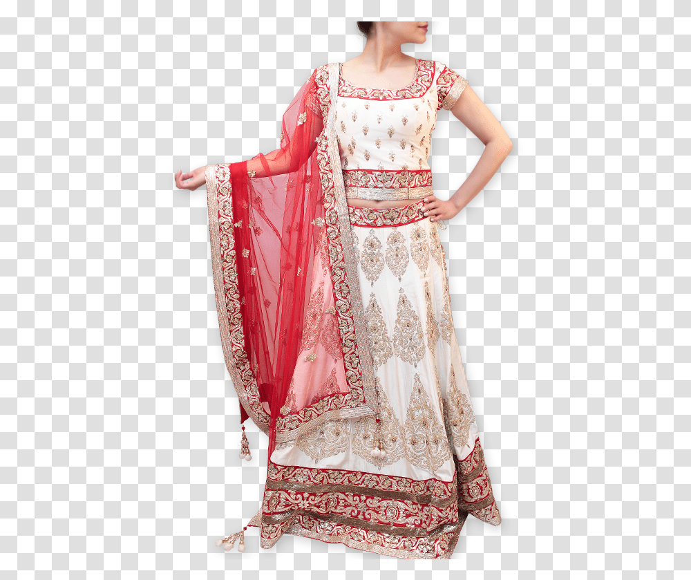 Offwhitered Bridal Lehenga Silk, Apparel, Blouse, Dress Transparent Png
