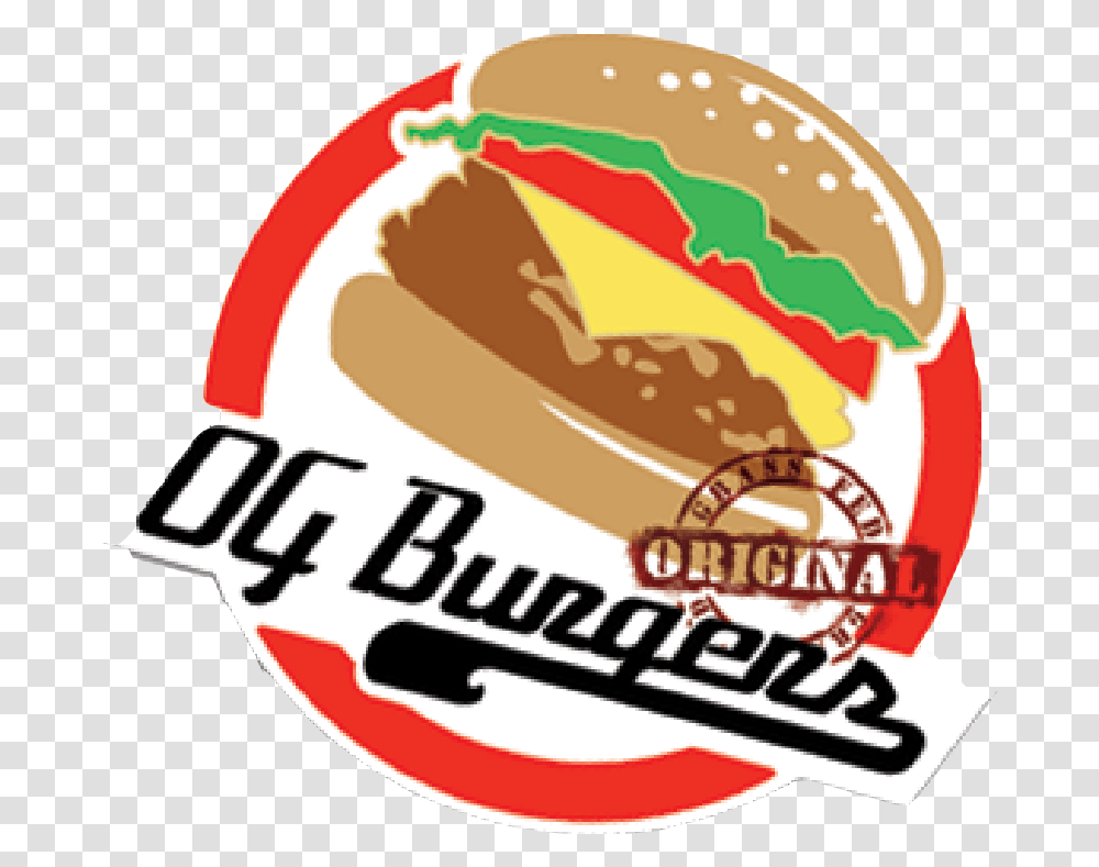 Og Burger The Og Stands For Original Grass Fed, Food, Helmet, Apparel Transparent Png