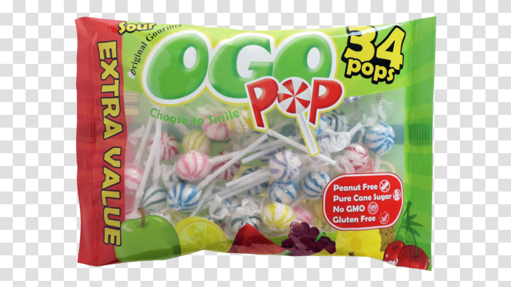 Ogo Sour Lollipops, Food, Candy Transparent Png