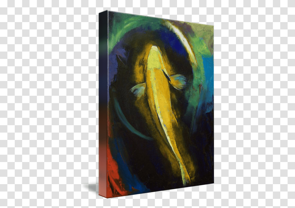 Ogon Koi And Water Ripple By Michael Creese Picture Frame, Painting, Art, Modern Art, Canvas Transparent Png