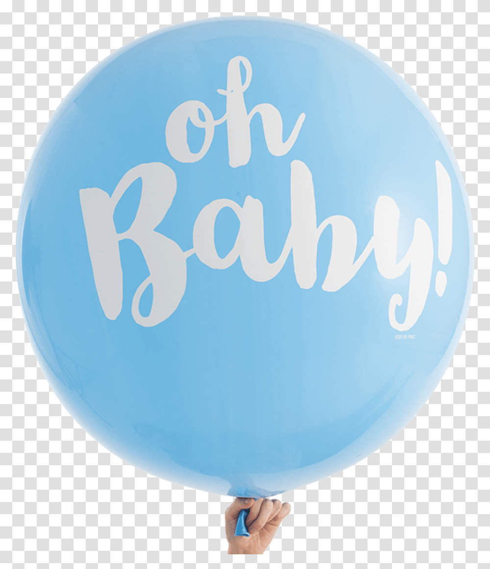 Oh Baby Blue 3 Foot Balloon Balloon, Person, Human, Egg, Food Transparent Png
