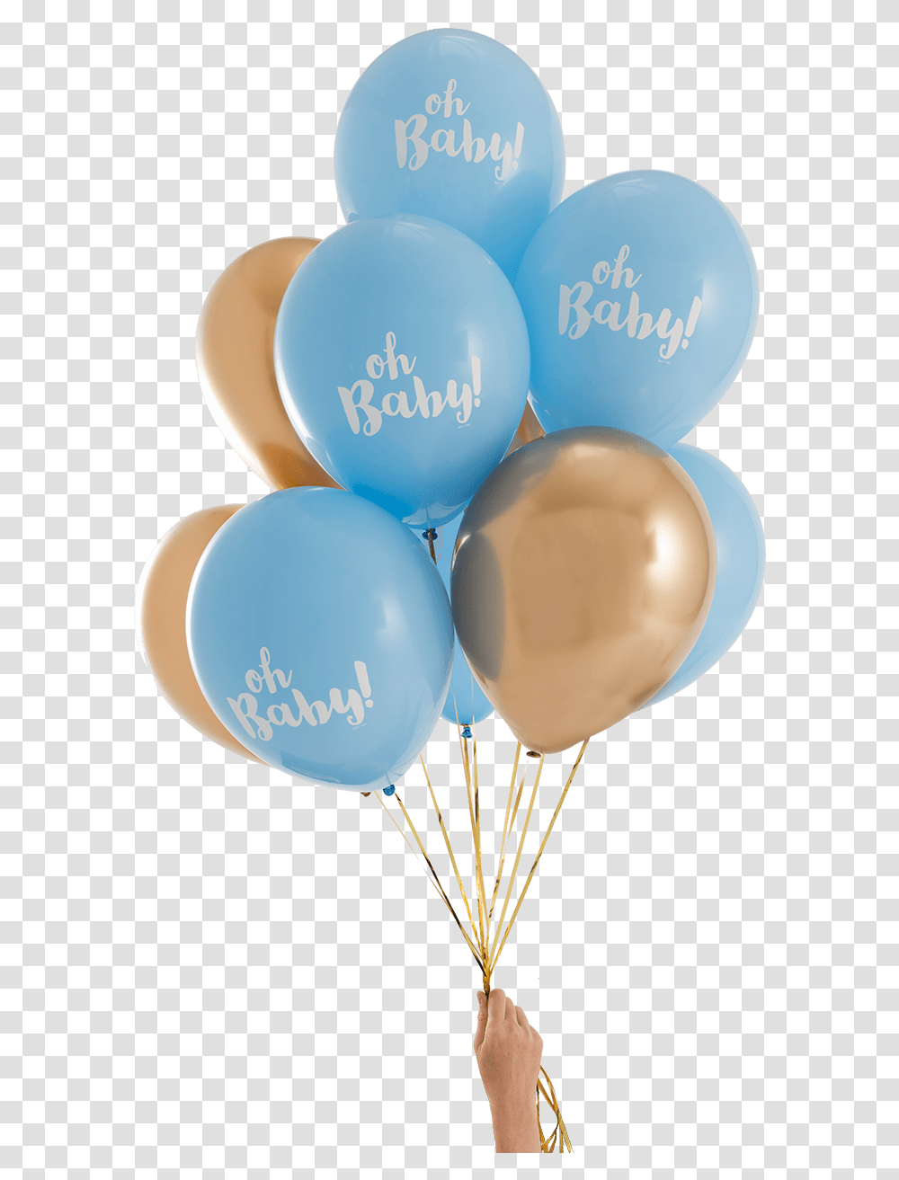 Oh Baby Blue & Gold Party Balloons 14 Blue And Gold Balloons, Person, Human Transparent Png