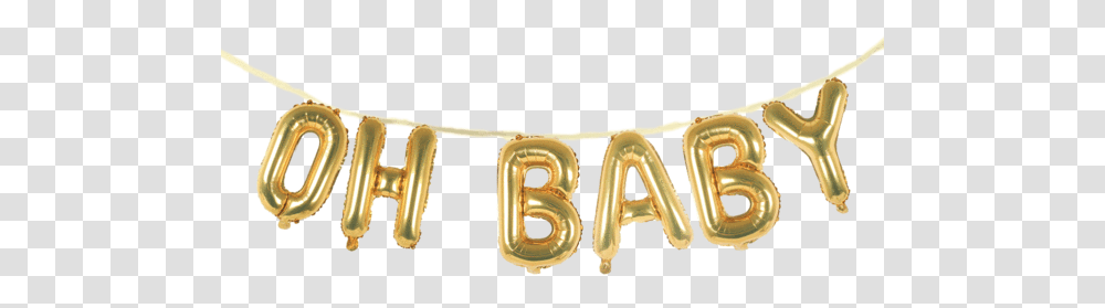 Oh Baby Gold Balloons, Alphabet, Number Transparent Png