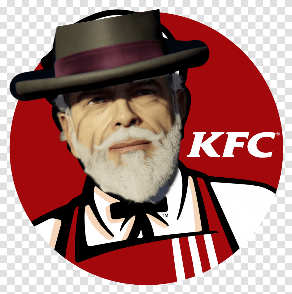 Oh Its Finger Lickin Good High Resolution Kfc Logo, Person, Hat Transparent Png