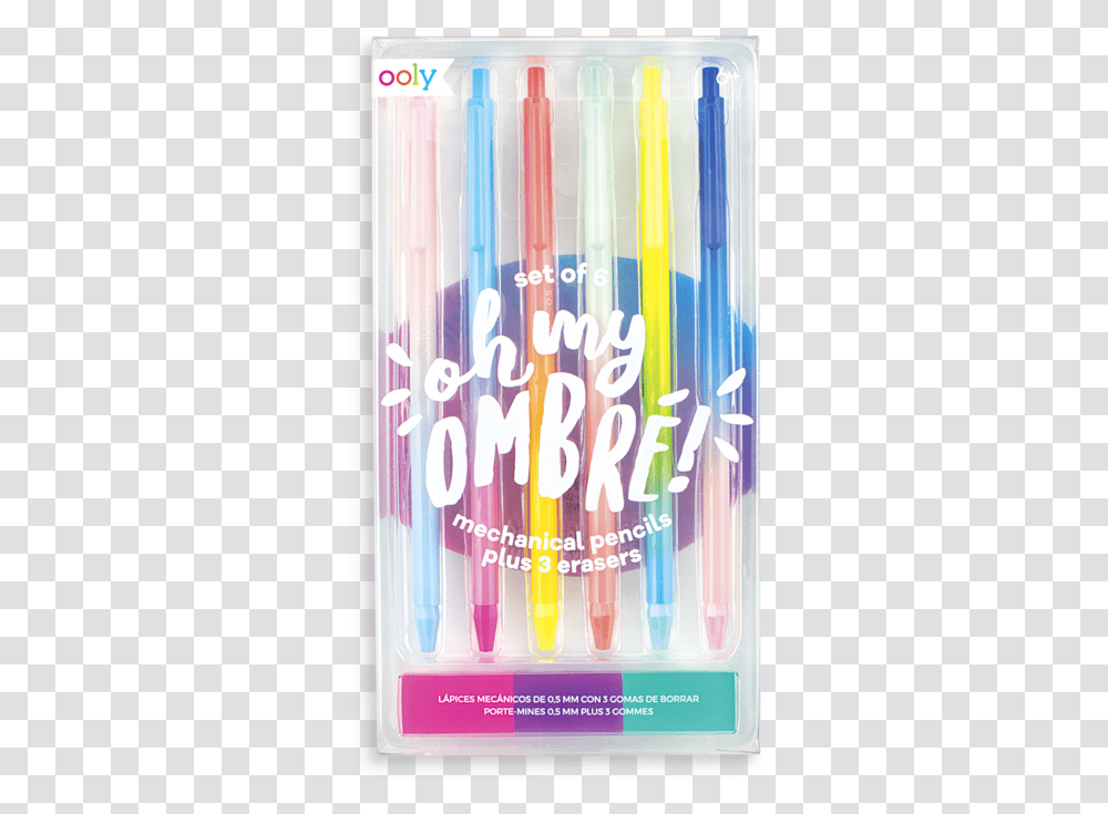 Oh My Ombre Mechanical Pencils And Erasers, Poster, Advertisement, Flyer, Paper Transparent Png