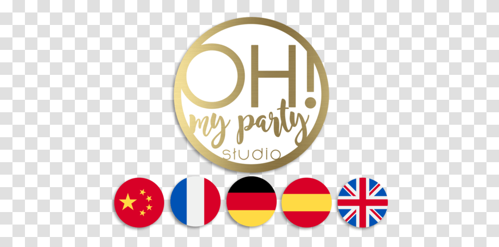 Oh My Party Studio Circle, Logo, Symbol, Trademark, Text Transparent Png