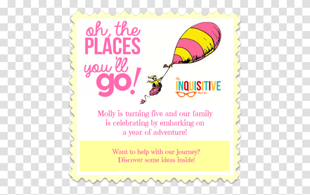 Oh The Places You'll Go Birthday Party Gift List The Birthday Invitation With Gift List, Advertisement, Poster, Flyer, Paper Transparent Png