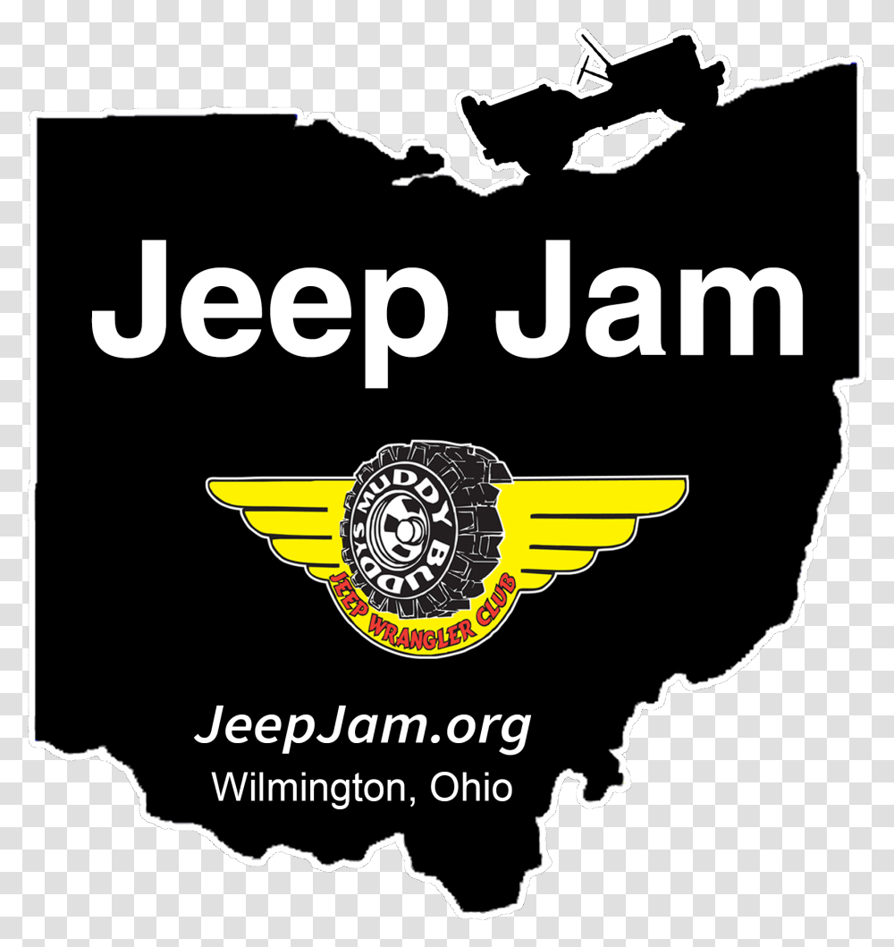 Ohio Outline Jeep Jam In Wilmington Ohio, Poster, Advertisement, Label Transparent Png