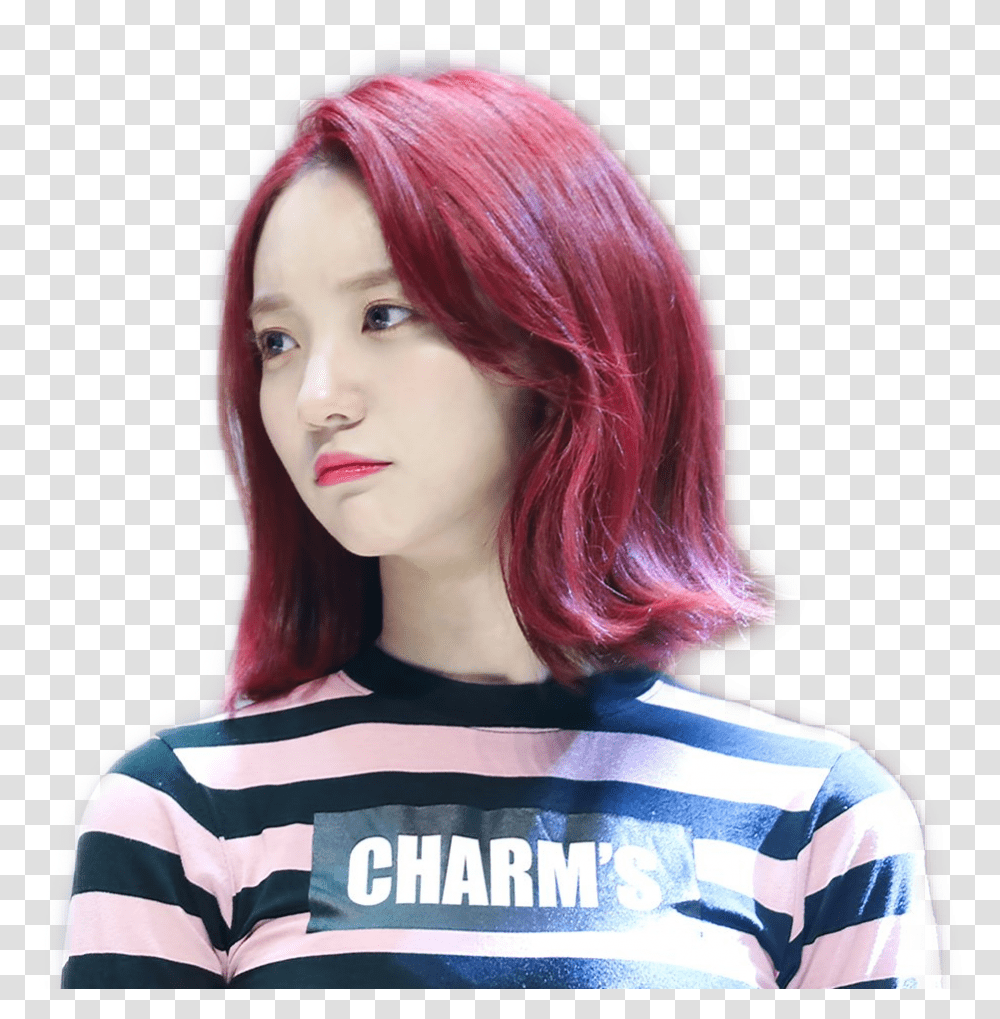 Ohmygirl Binnie Oh My Girl Red Hair, Wig, Person, Human, Clothing Transparent Png