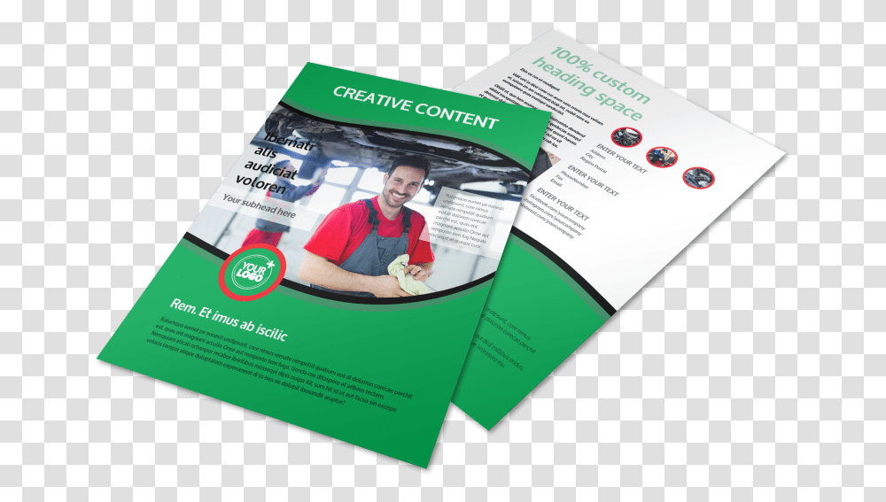 Oil Change Service Flyer Template Preview Slimming Products Brochures, Poster, Paper, Advertisement, Person Transparent Png