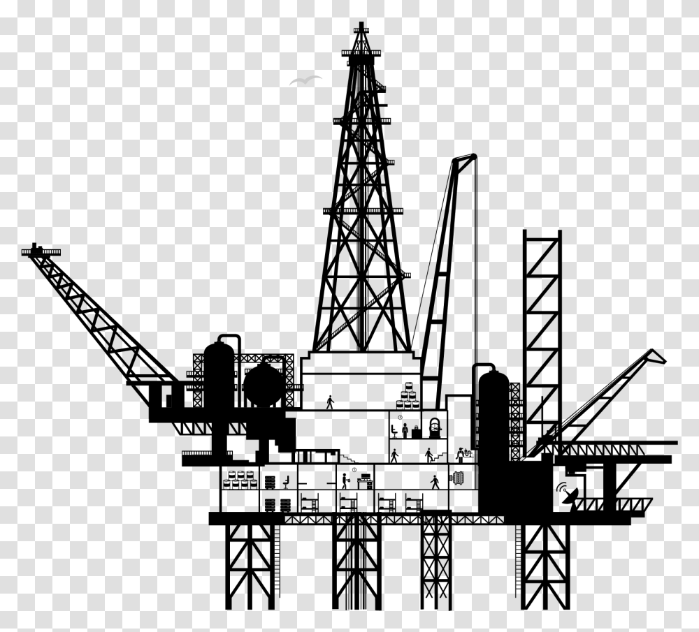 Oil Clipart Oil Platform Oil Rig, Nature, Outdoors, Outer Space, Astronomy Transparent Png