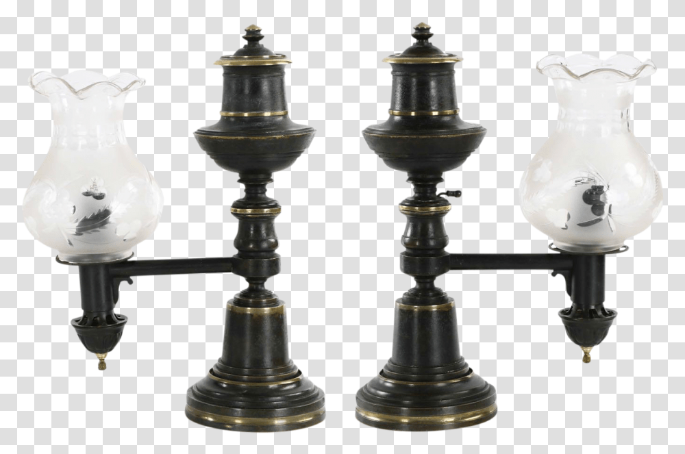 Oil Lamp, Chess, Game, Bronze, Glass Transparent Png