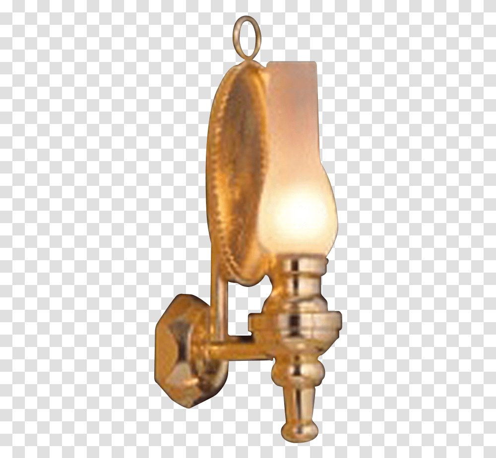 Oil Lamp Wall Sconce Dollhouse Miniature Electrical, Lampshade, Bronze, Sink Faucet Transparent Png