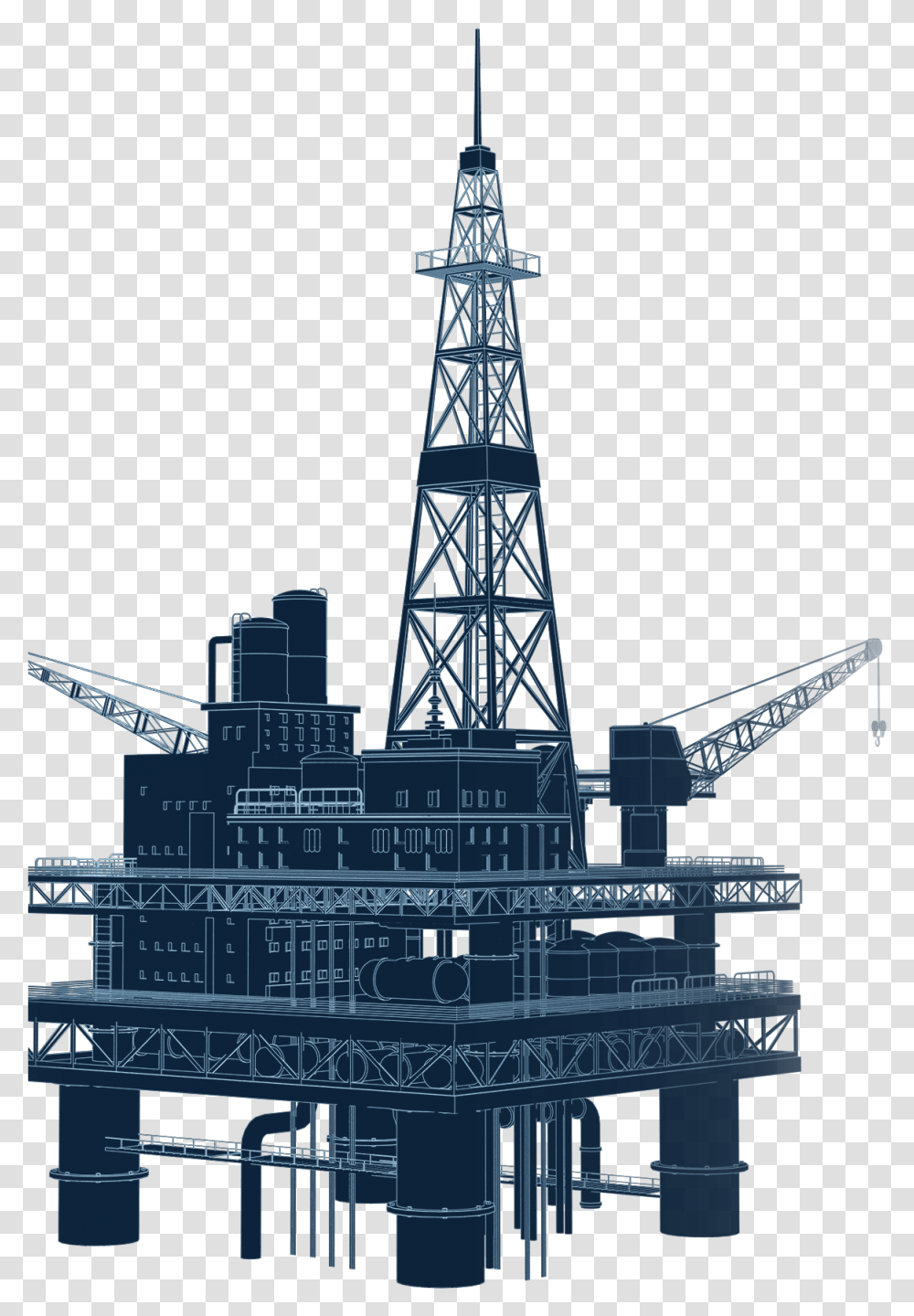 Oil Platform Background Oil Rig, Building, Architecture, Outdoors, Construction Crane Transparent Png