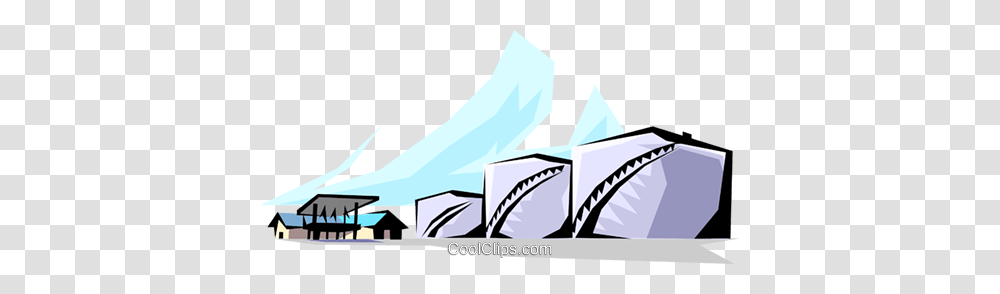 Oil Refinery Royalty Free Vector Clip Art Illustration, Nature, Ice, Outdoors, Snow Transparent Png