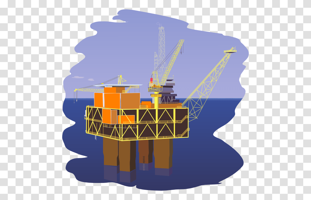 Oil Rig Clipart, Construction Crane, Watercraft, Vehicle, Transportation Transparent Png