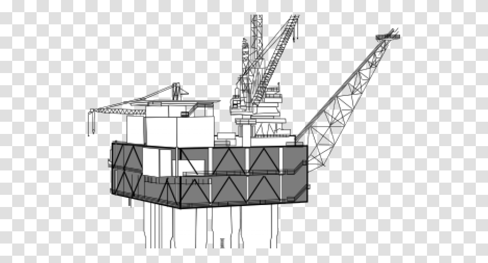 Oil Rig Clipart Offshore Rig, Construction Crane Transparent Png