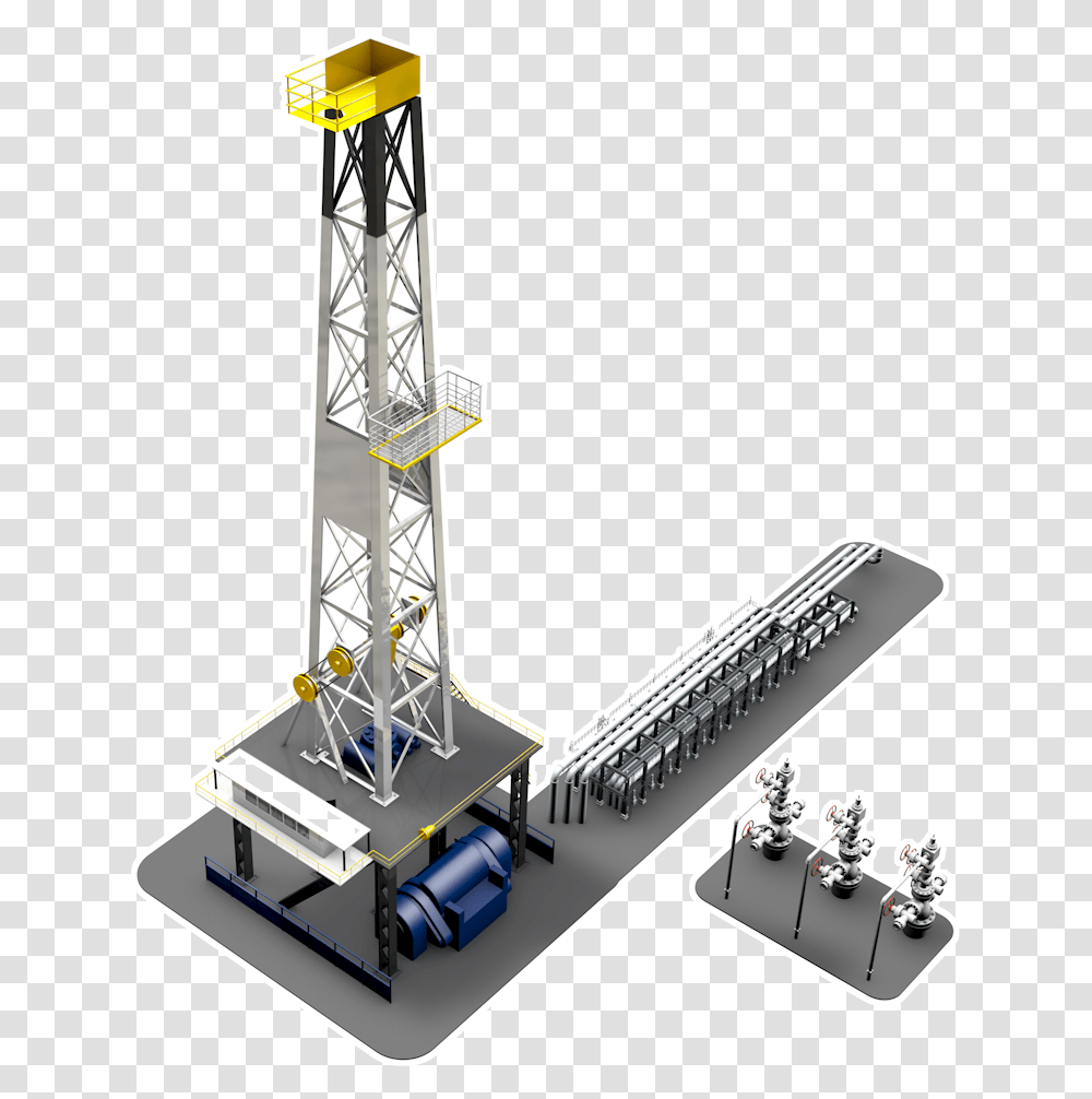 Oil Rig Onshore Onshore Oil Drilling Rigs, Construction Crane Transparent Png