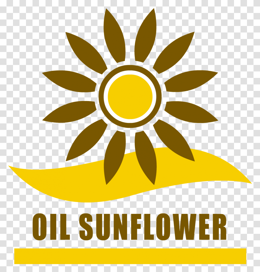 Oil Sunflower Sun Face Cartoon Black And White, Plant, Graphics, Blossom, Poster Transparent Png