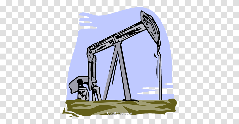 Oil Well Royalty Free Vector Clip Art Illustration, Construction Crane, Oilfield Transparent Png
