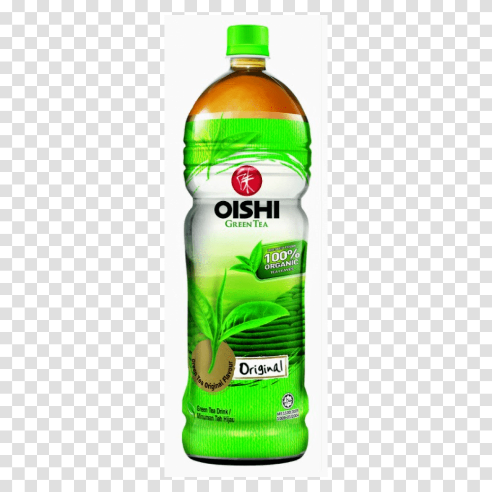 Oishi Original Green Tea, Bottle, Beverage, Drink, Soda Transparent Png