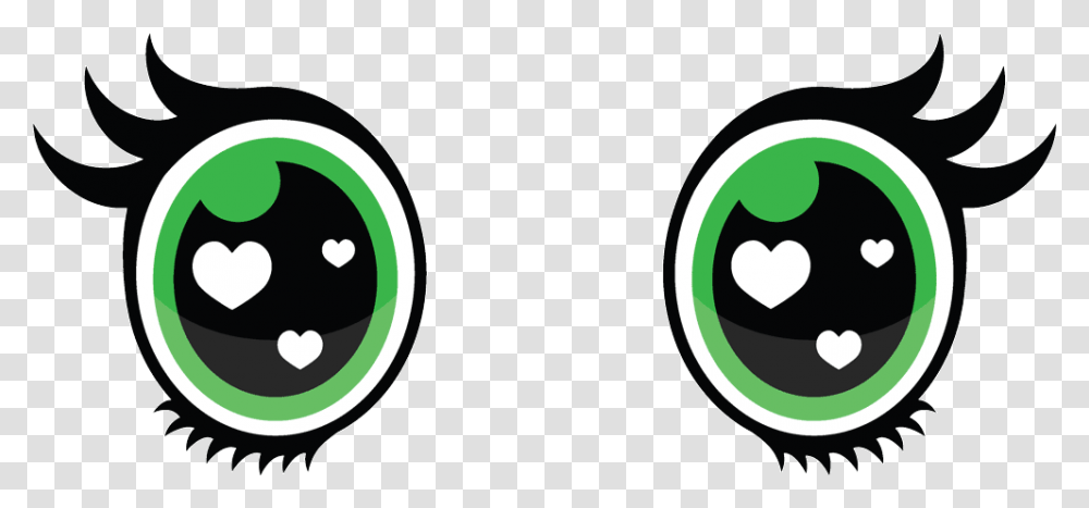 Ojos Verdes Kawaii Cute Cartoon Eyes, Face, Logo Transparent Png