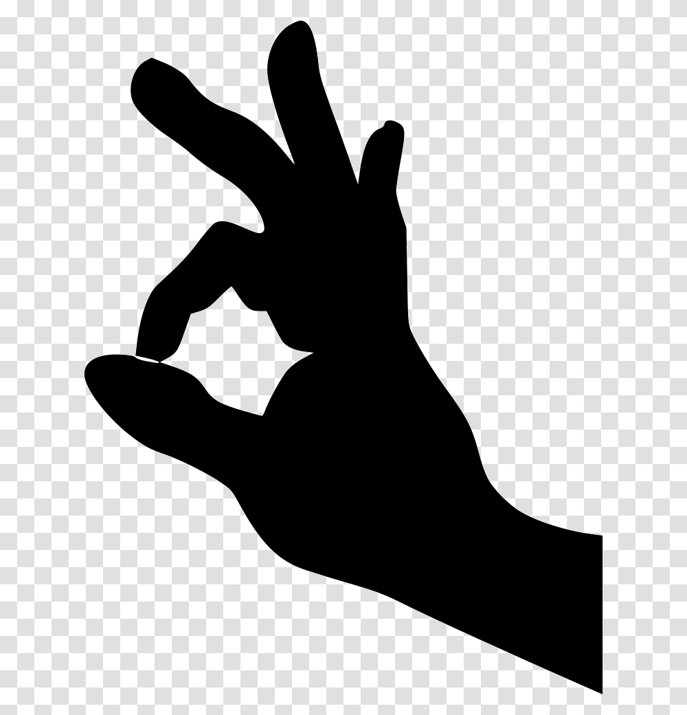 Ok Accept Fingers Ok Hand Sign Shadow, Silhouette, Person, Human, Stencil Transparent Png