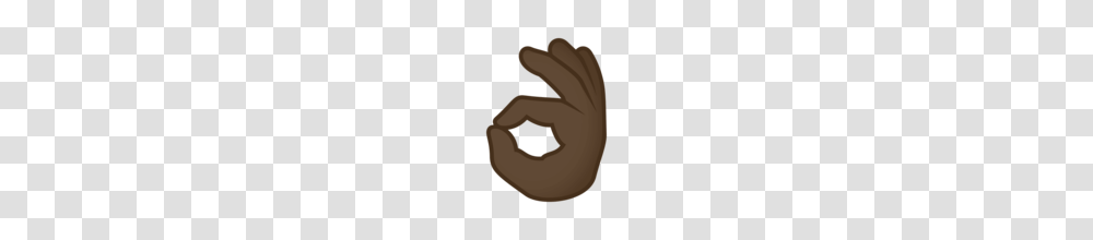 Ok Hand Dark Skin Tone Emoji On Emojione, Mouth, Snout, Grain, Produce Transparent Png