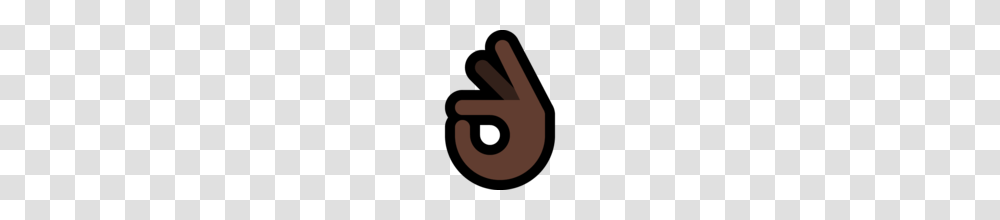 Ok Hand Dark Skin Tone Emoji On Microsoft Windows, Alphabet, Number Transparent Png