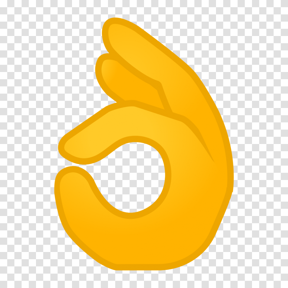 Ok Hand Icon Noto Emoji People Bodyparts Iconset Google, Plant, Food, Vegetable, Banana Transparent Png