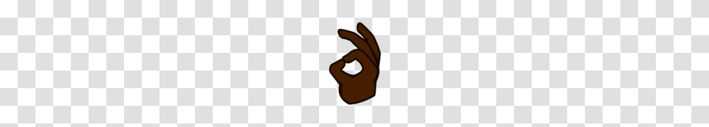 Ok Hand Sign With Black Skin Tone Emoji, Finger Transparent Png
