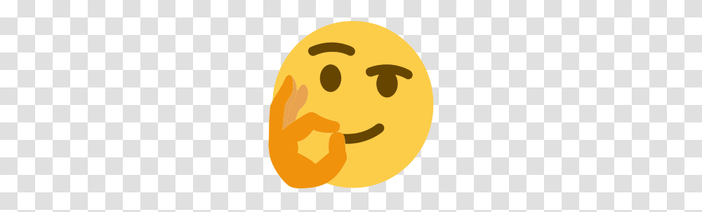 Ok Hand Thinking Emoji Thinking Face Emoji Know Your Meme, Tennis Ball, Plant, Food, Sweets Transparent Png