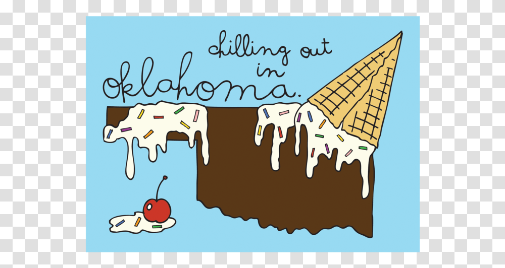 Ok Ice Cream Postcard, Dessert, Food, Nature Transparent Png