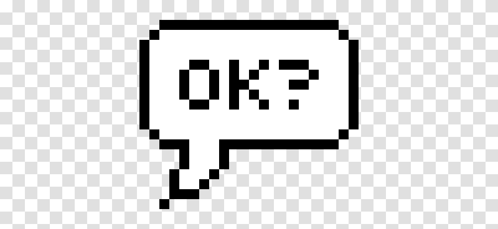 Ok Pixel Speech Bubble Pixel Art Maker, First Aid, QR Code, Stencil Transparent Png