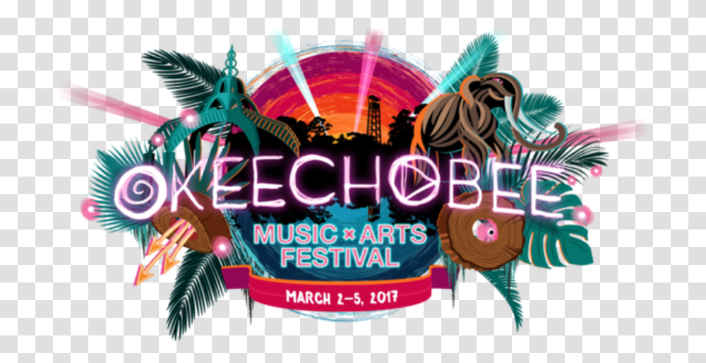 Okeechobee 2017 Additional Artists & Jungle 51 Lineup Music, Lighting, Neon, Text, Advertisement Transparent Png