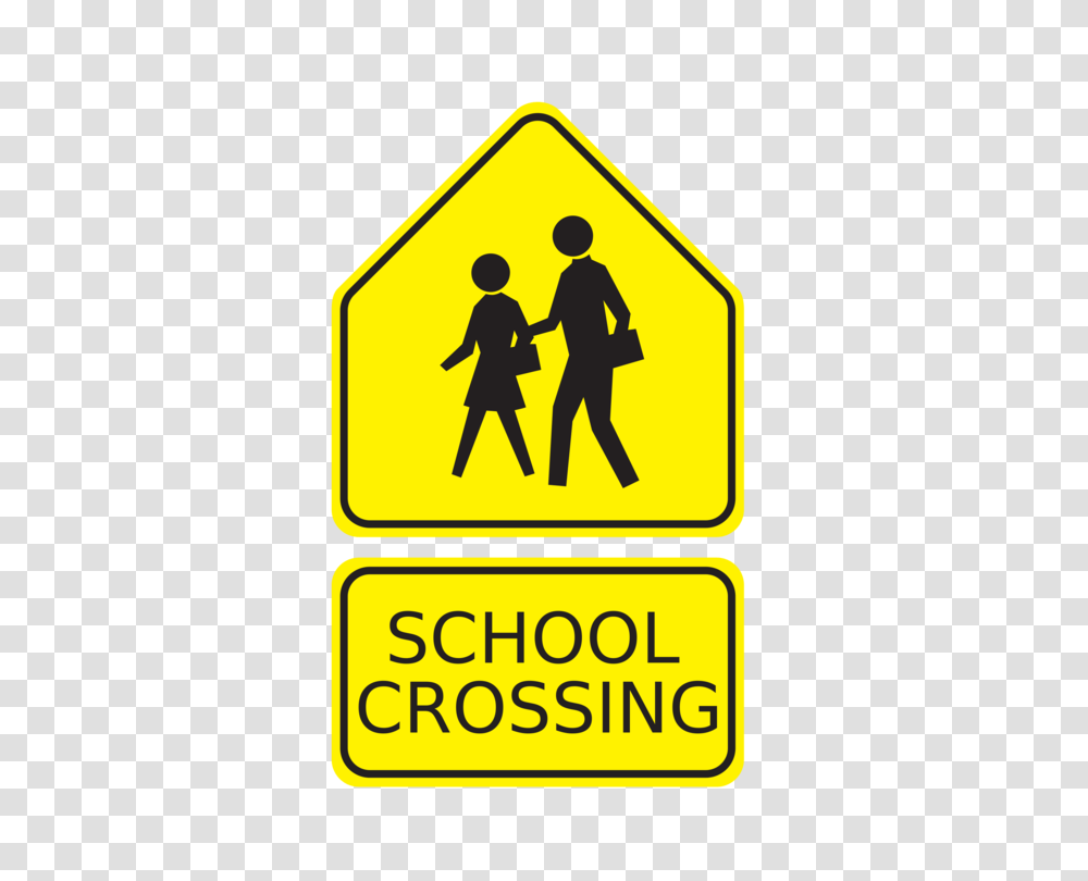 Oklahoma City Public Schools School Zone Pedestrian Crossing, Person, Human, Road Sign Transparent Png