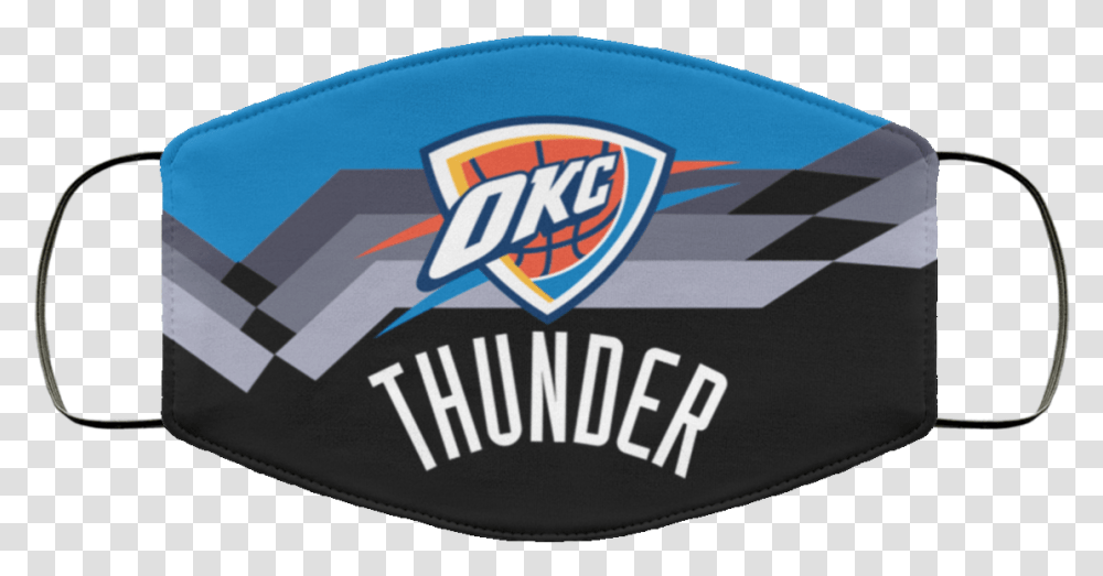 Oklahoma City Thunder Nba Face Mask Oklahoma City Thunder, Label, Text, Logo, Symbol Transparent Png