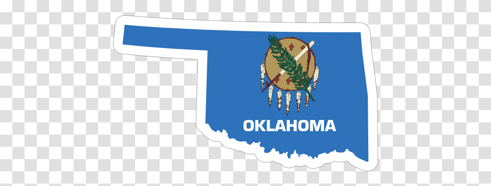 Oklahoma Flag State Sticker Oklahoma Flag, Text, Symbol, Logo, Label Transparent Png