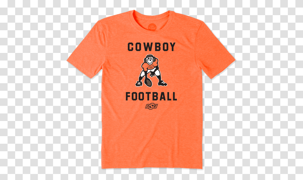 Oklahoma State Cowboys Football Jake Cool Tee Short Sleeve, Clothing, Apparel, T-Shirt, Person Transparent Png