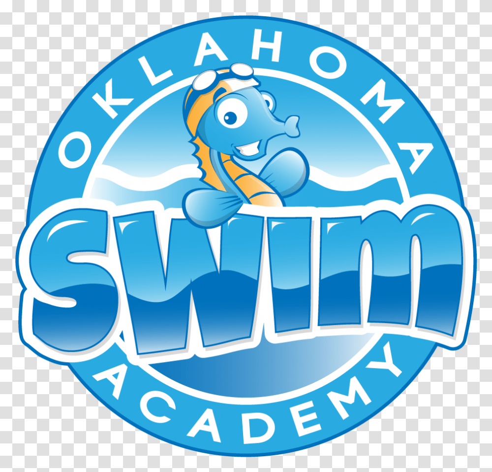 Oklahoma Swim Academy Teaching All Ages A Love For Swimming Swimming Academy Logo, Text, Symbol, Label, Hand Transparent Png